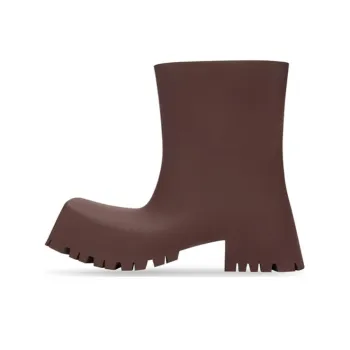 Balenciaga Trooper Rubber Boot Brown