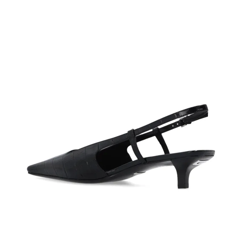 GUCCI 35mm Crocodile-effect Slingback Pumps-2