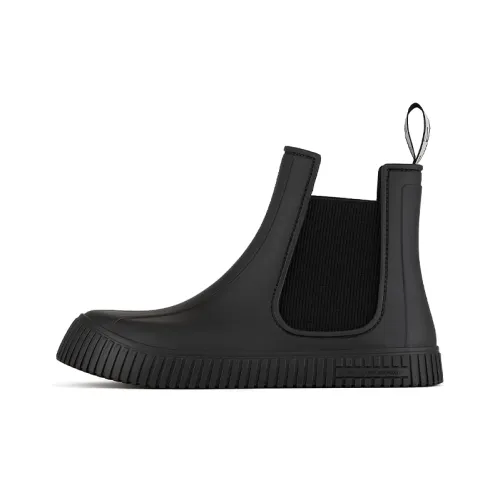 EMPORIO ARMANI Beatle Ankle-Length Chelsea Boots Men's Black