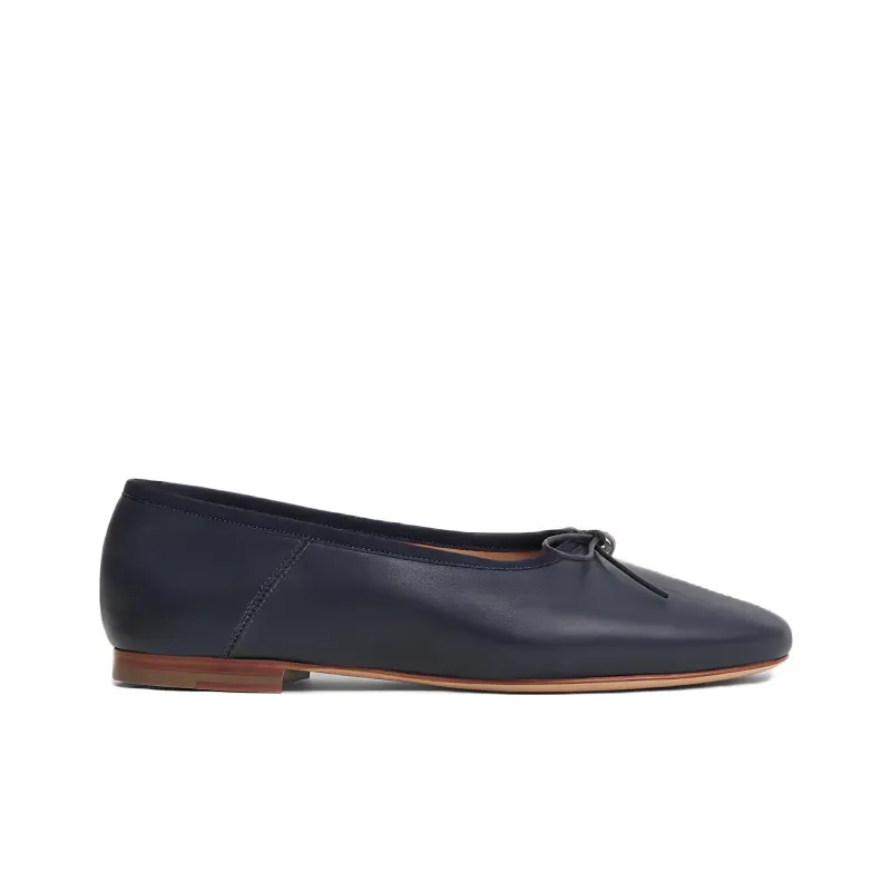 MANSUR GAVRIEL Bow-detail Denim Ballerina Shoes-1
