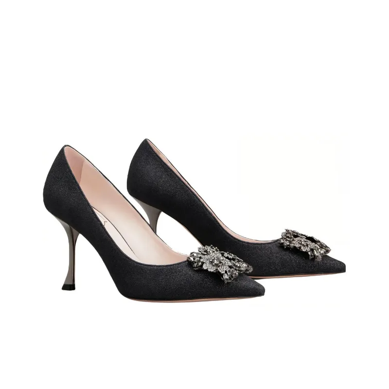Roger Vivier 100mm Crystal embellished Leather Pumps-2