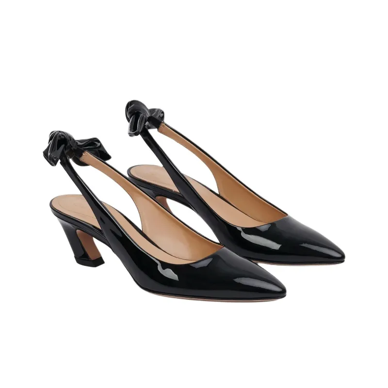 Chloe Oli Chunky Heel High Heels 5cm Women's Black-2