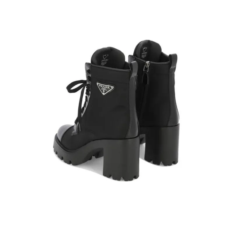 PRADA 90mm Triangle-logo Ankle Boots-4