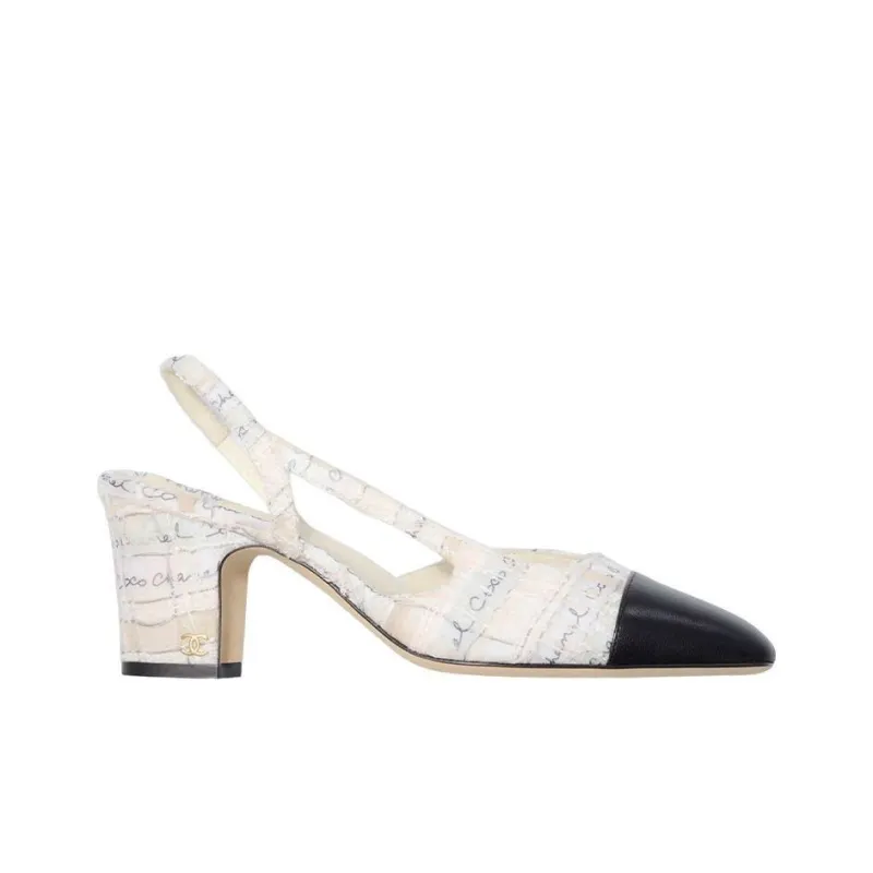 CHANEL Stylish Sandals Women's White Black-1