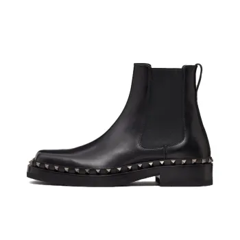 Valentino Garavani M Way Rockstud Square Toe Boots