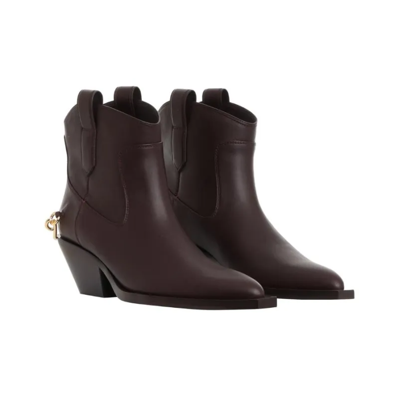 Zimmermann Duncan Ankle Boots 4.5cm Women's Burgundy-2