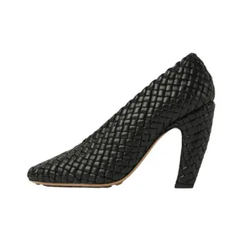 Bottega Veneta Canalazzo Chunky Heel High Heels 10cm Women's Black