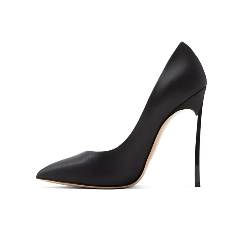 Casadei Blade Twenties 120mm Satin Pumps-0