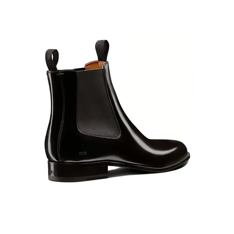 DIOR Dior Timeless Short Chelsea Boots Men's Black-4