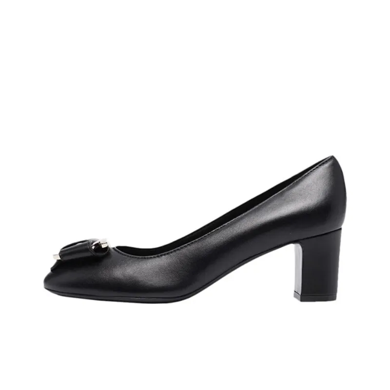 FERRAGAMO Chunky Heel High Heels 5.5cm Women's Black-0
