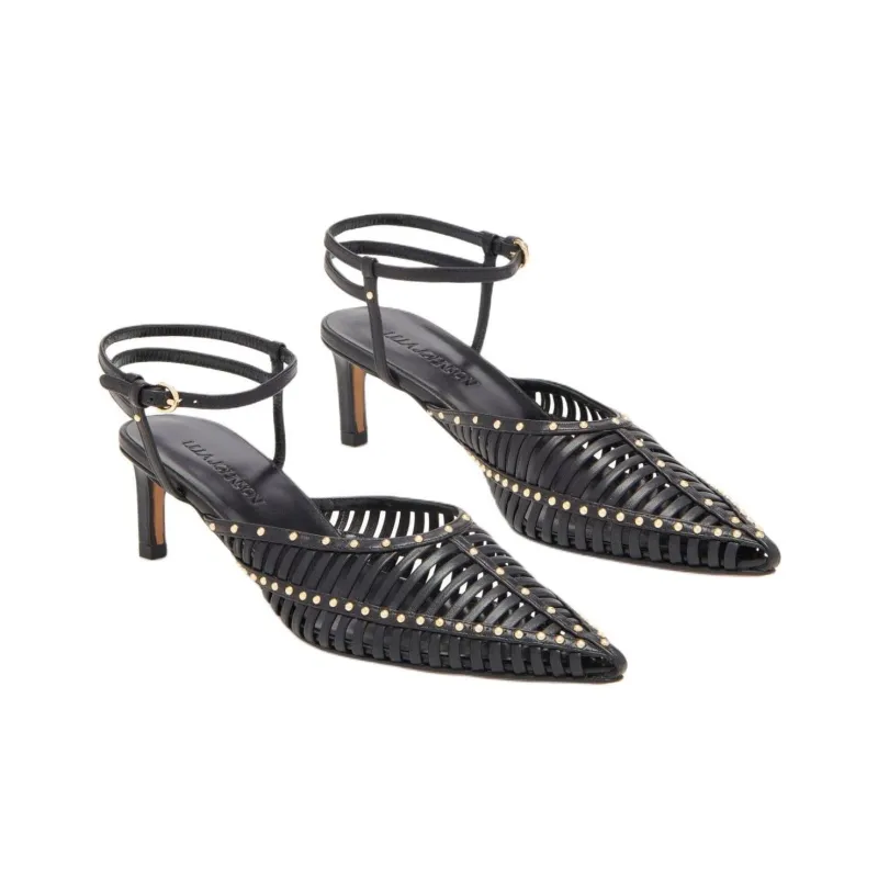 Ulla Johnson Francine Cage Slim Heel High Heels 5cm Women's Black-3