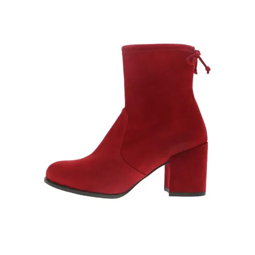 Stuart Weitzman/SW SHORTY Ankle Boots 7cm Women's Red