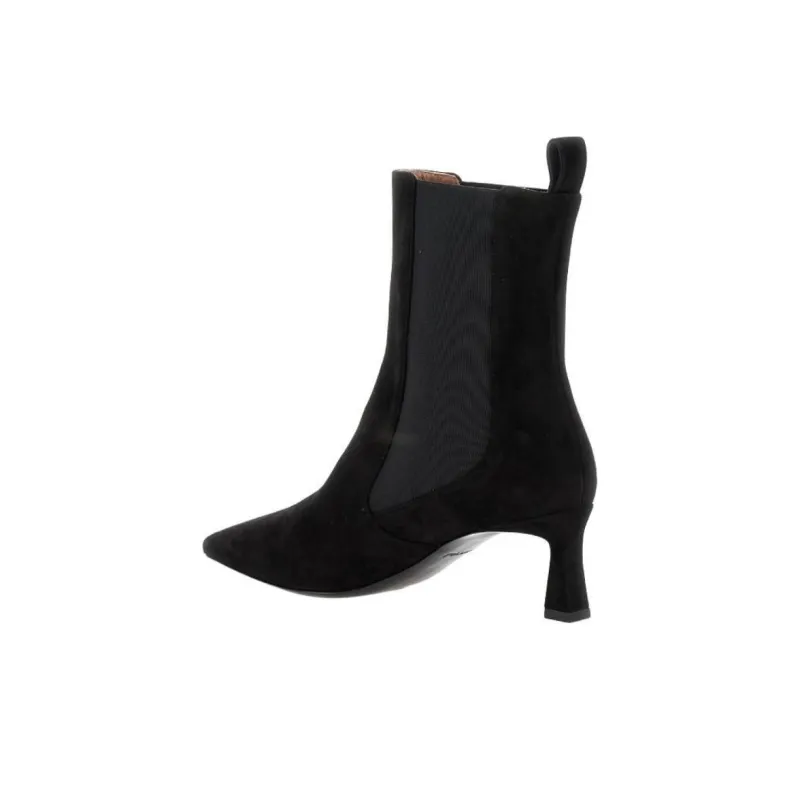 Pollini Suede Ankle Boots Women's Black-3