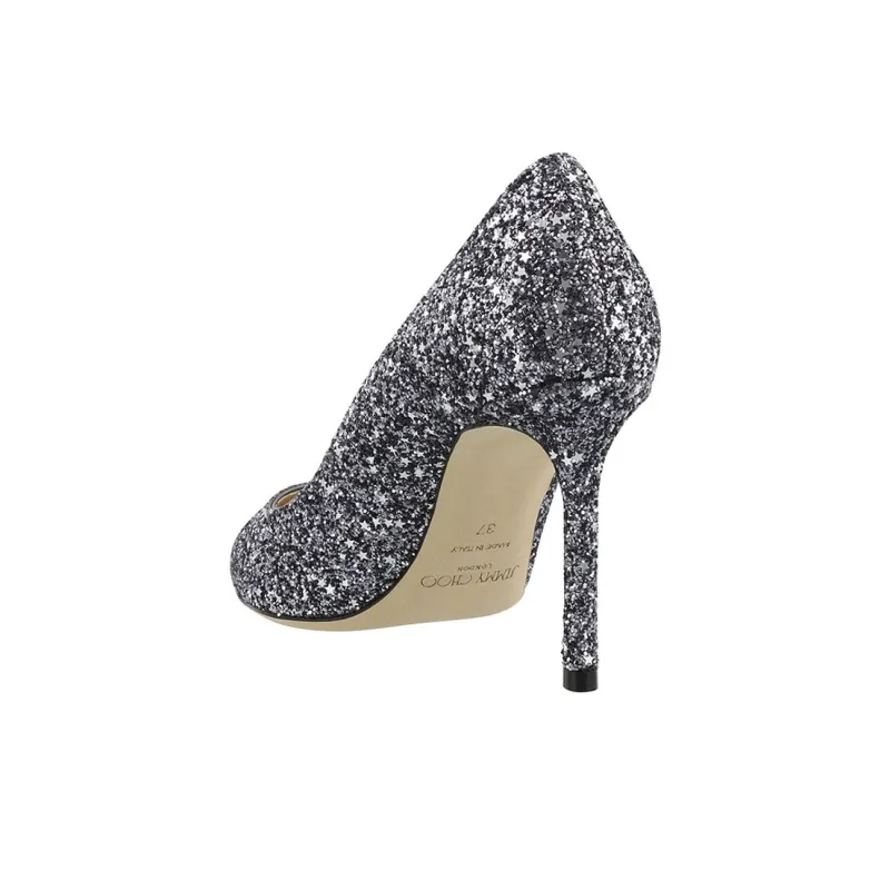Jimmy Choo ROMY Slim Heel High Heels 8.5cm Women's Silver-2
