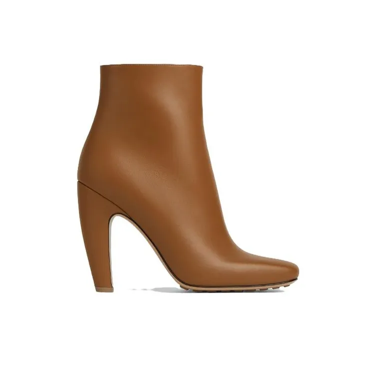 Bottega Veneta Canalazzo Ankle Boots 10cm Women's Umber-1