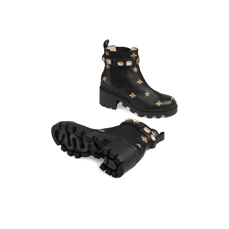 GUCCI Chelsea Boots Women's Black-5