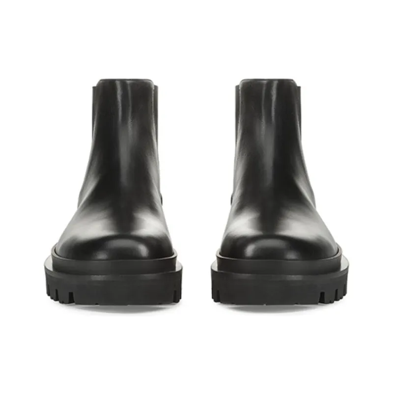 SERGIO ROSSI SR SIGNATURE Short Chelsea Boots Men's Black-3