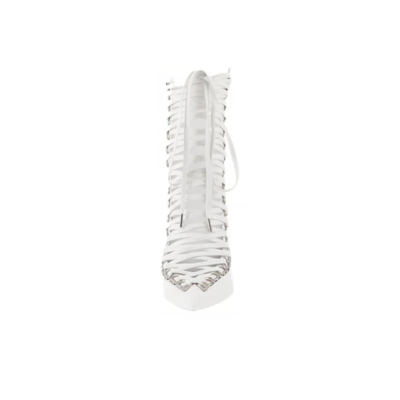 Balenciaga Corest Slim Heel High Heels Women's White-3