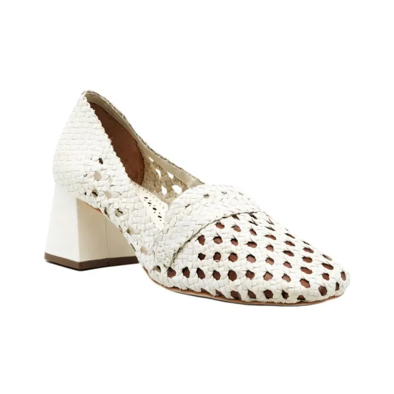 Sarah Chofakian Normandie Spool Heel High Heels Women's White-2