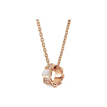 BVLGARI Serpenti Series 18K Rose Gold Necklaces Unisex