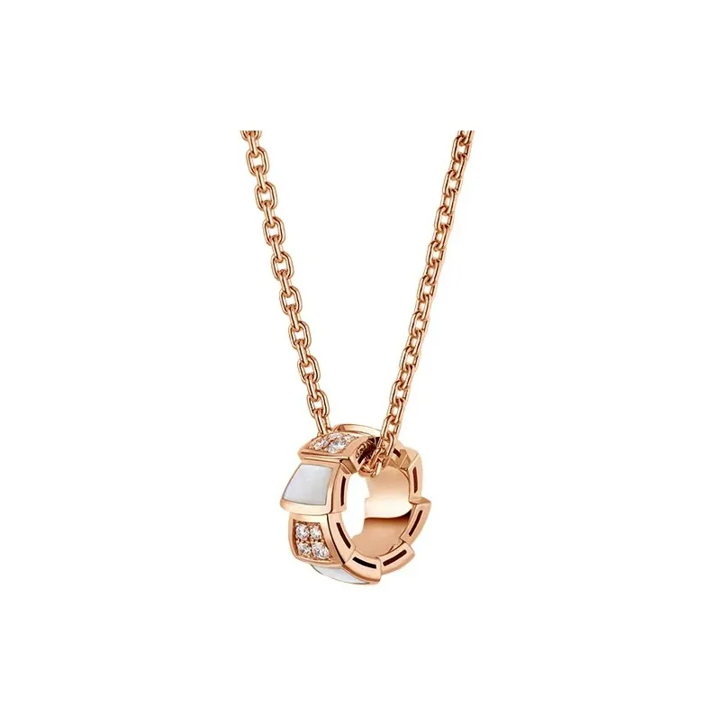 BVLGARI Serpenti Series 18K Rose Gold Necklaces Unisex-0