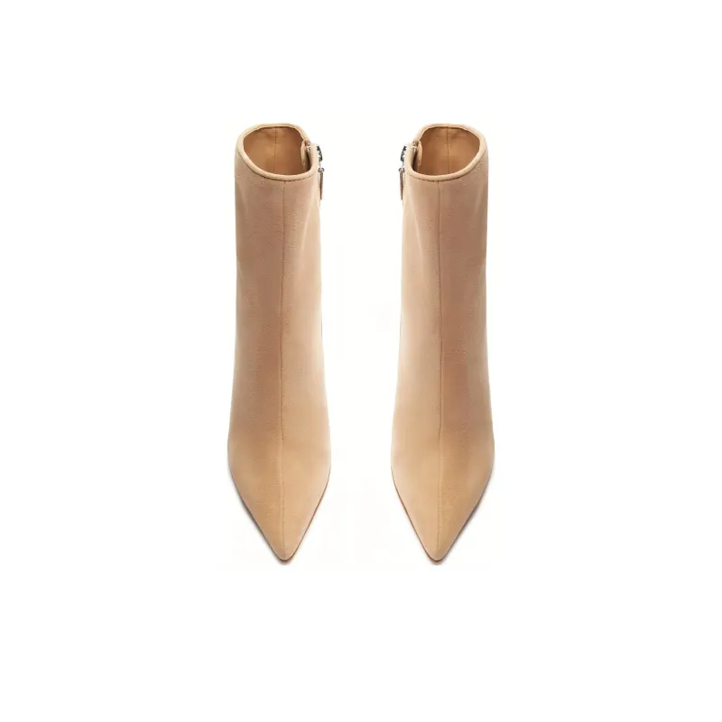 Schutz Asya Ankle Boots 11cm Women's Beige-4