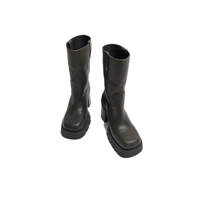 MIISTA Ankle Boots 10cm Women's Brown-2