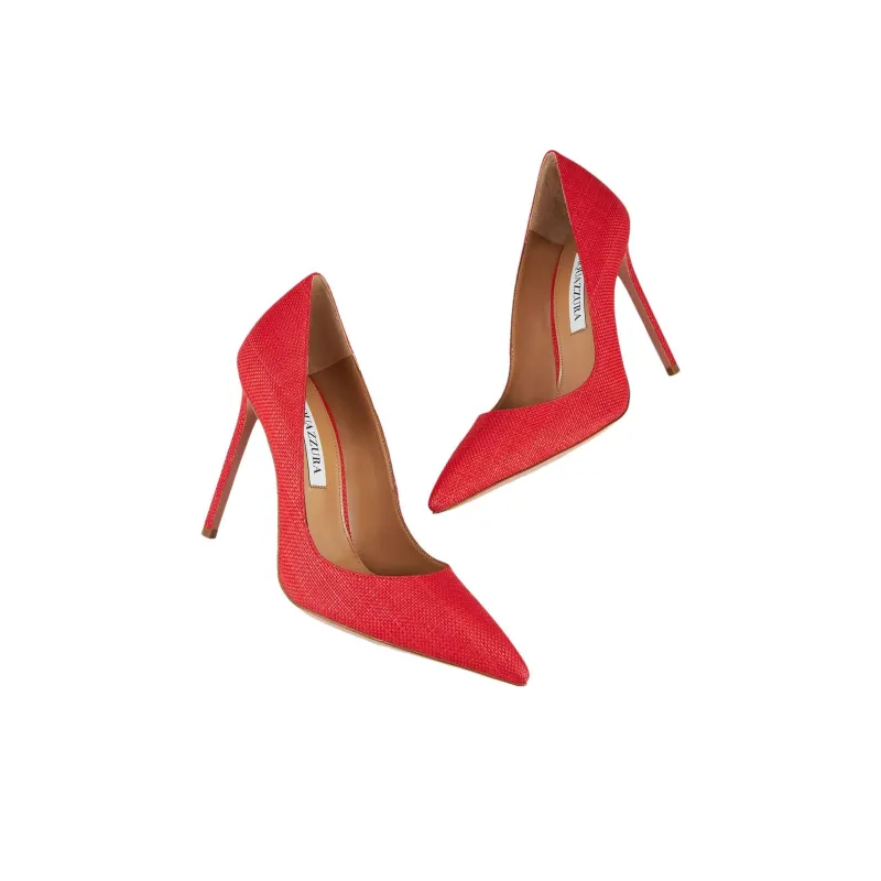 AQUAZZURA Purist Slim Heel High Heels 10.5cm Women's Red-3