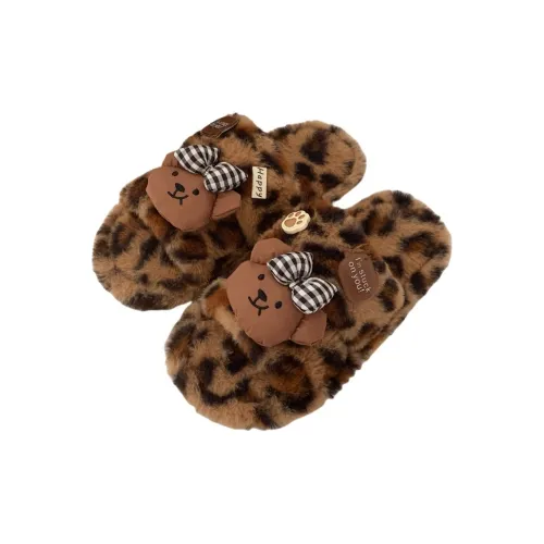 SHIGUDE Home Slippers Women's Brown