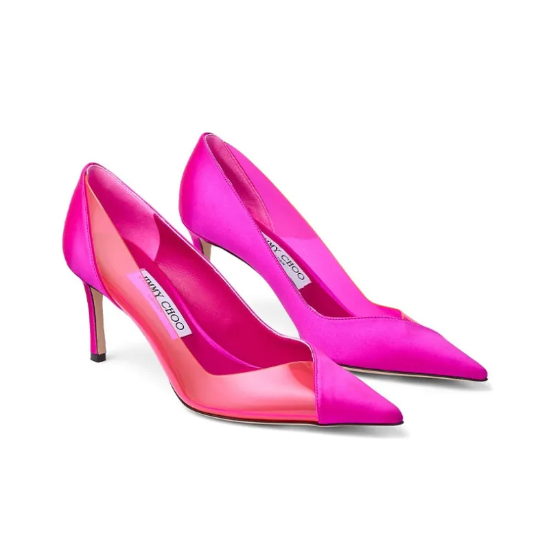 Jimmy Choo Cass High Heels Women's Peach Pink-2