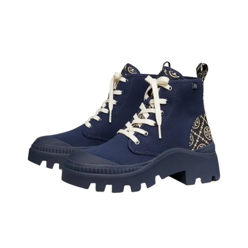 TORY BURCH T Monogram Ankle Boots 5cm Women's Dark Blue-2