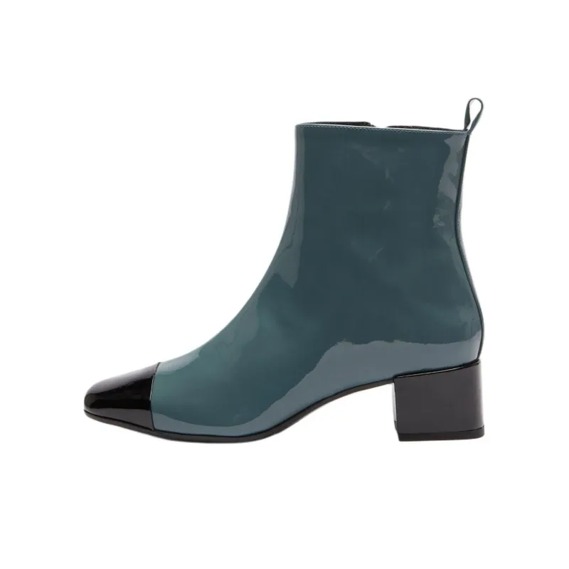 Carel Ankle Boots 4cm Women's Blue Gray Black-0