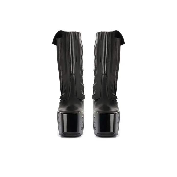 RICK OWENS/RO Ankle Boots 10cm Women's Black-2