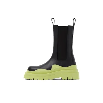 Bottega Veneta BV Tire Chelsea Boots Women's Black Green