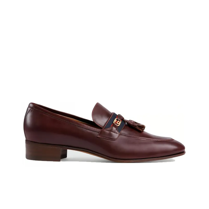 GUCCI Interlocking High Heels Men Burgundy-1