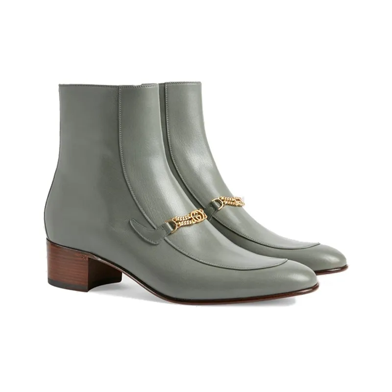GUCCI Peyton Ankle Boots Men's Gray-1