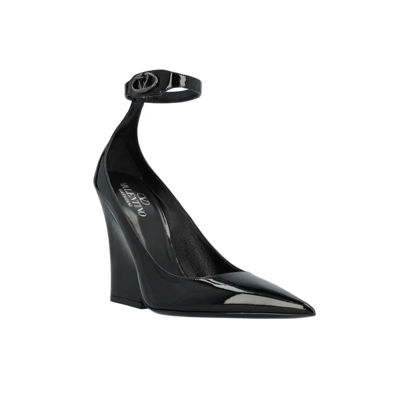 Valentino Irregular Heel High Heels Women's Black-1