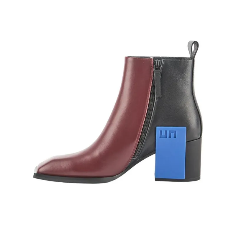 UNITED NUDE Jimmy Mid II Ankle Boots 6.5cm Women's Red Black-0