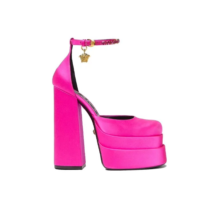 VERSACE Medusa Aevitas 155mm Platform Pumps Deep Fuschia-1