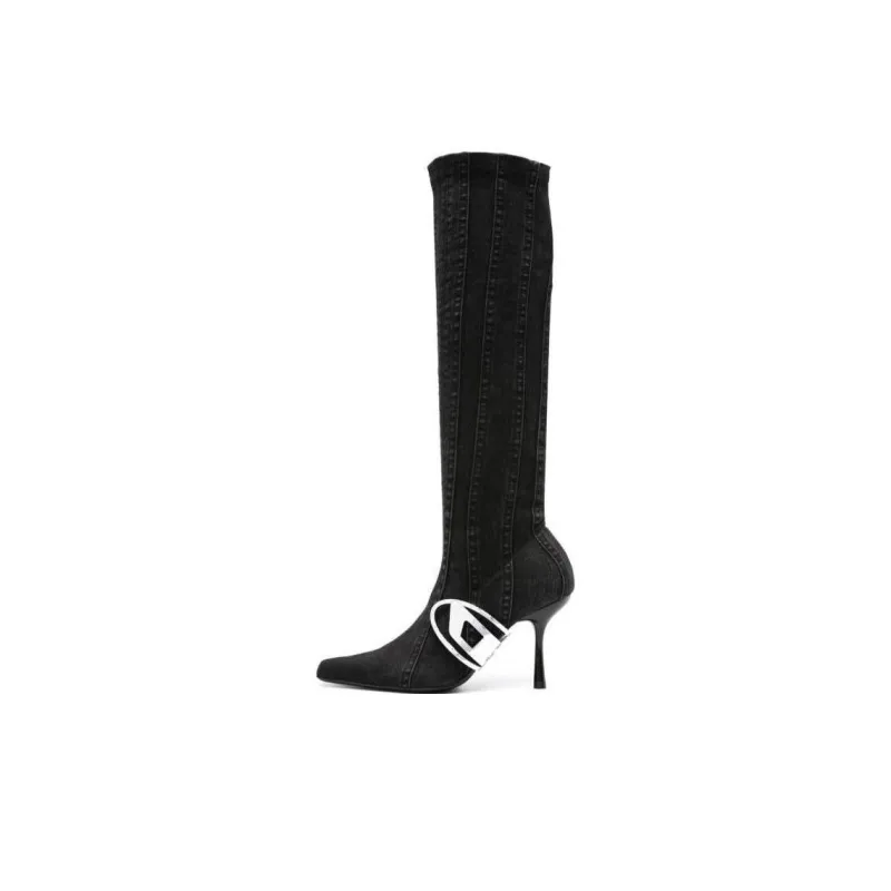 DIESEL D-Eclipse Kbt 100mm Denim Boots-0