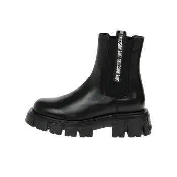 Love MOSCHINO Logo-tape Leather Boots