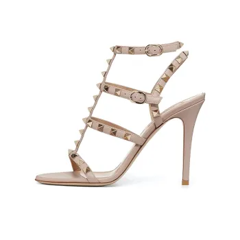 Valentino Slim Heel High Heels 10cm Women's Nude