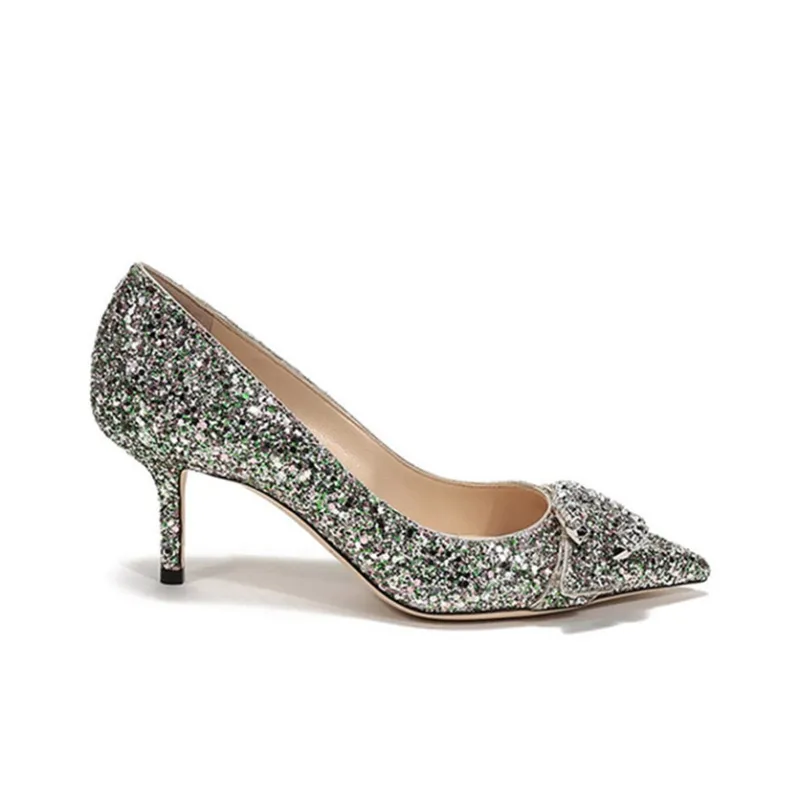 Jimmy Choo Saresa Slim Heel High Heels Women's Green-1