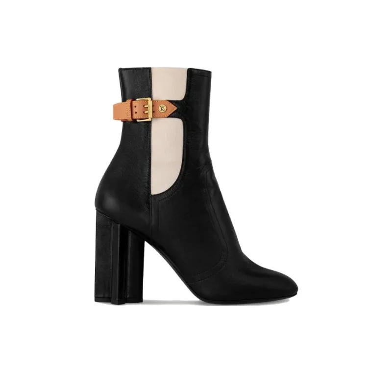 LOUIS VUITTON Silhouette Ankle Boots Women's Black-1