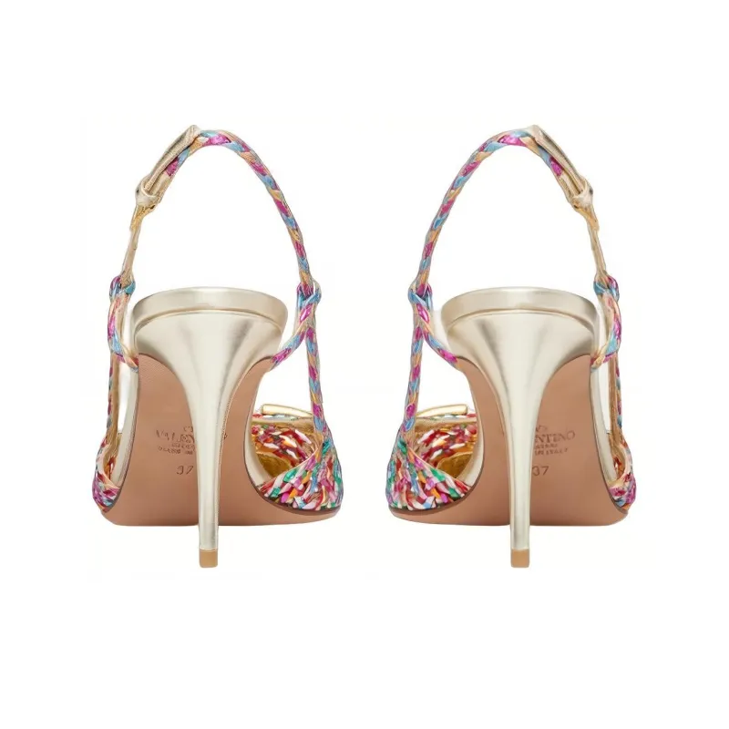 Valentino Vlogo Slim Heel High Heels Women's Multicolor-4