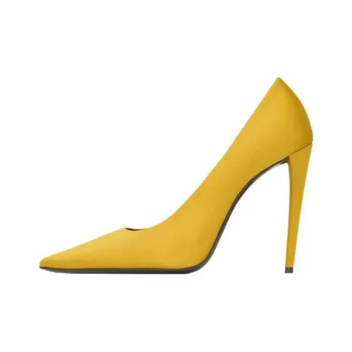 SAINT LAURENT Slim Heel High Heels 11cm Women's Yellow