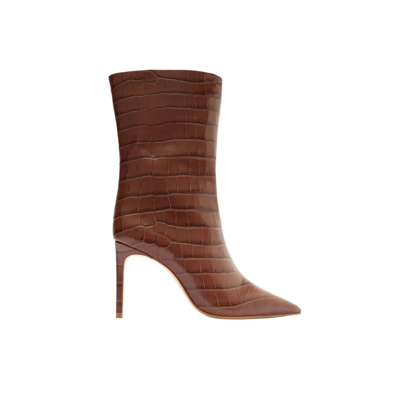 Schutz Mary Ankle Boots 10cm Women's Brown-1