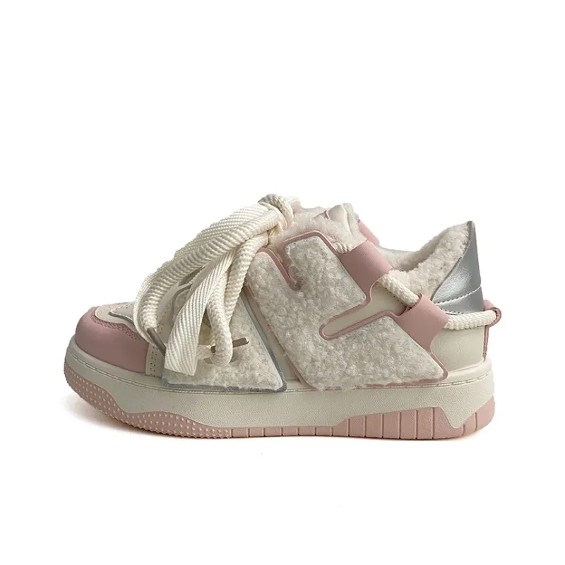 Than Than Me Warm Slip Resistant Low Top Skateboard Shoes Women's-0