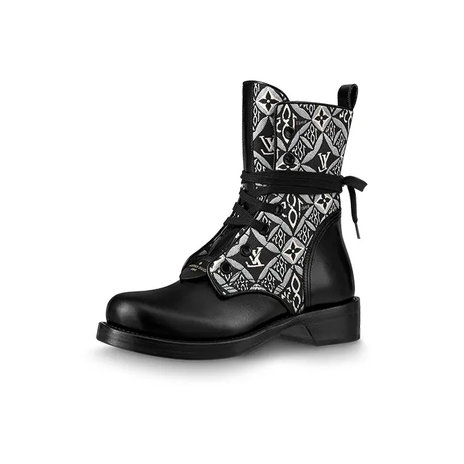 LOUIS VUITTON Metropolis Boots 'Black White Monogram' Women's-0