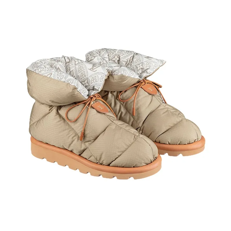 LOUIS VUITTON Ankle Boots Women's Beige-3